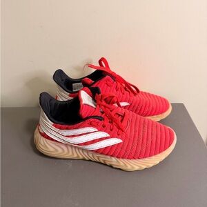 Adidas Sobakov Scarlet Red Off White Mens Trainers Sneakers